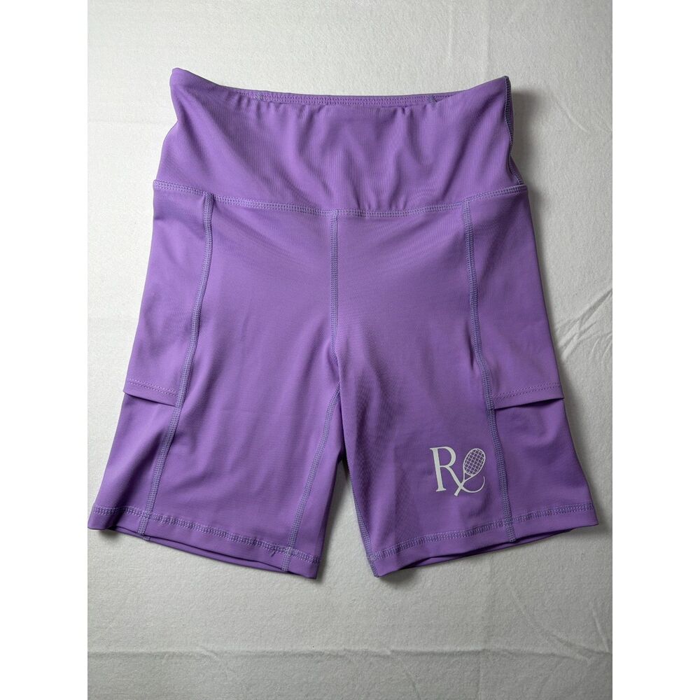The Farmers Market Global High Waisted Biker Shorts Purple Tennis Pocket XS
